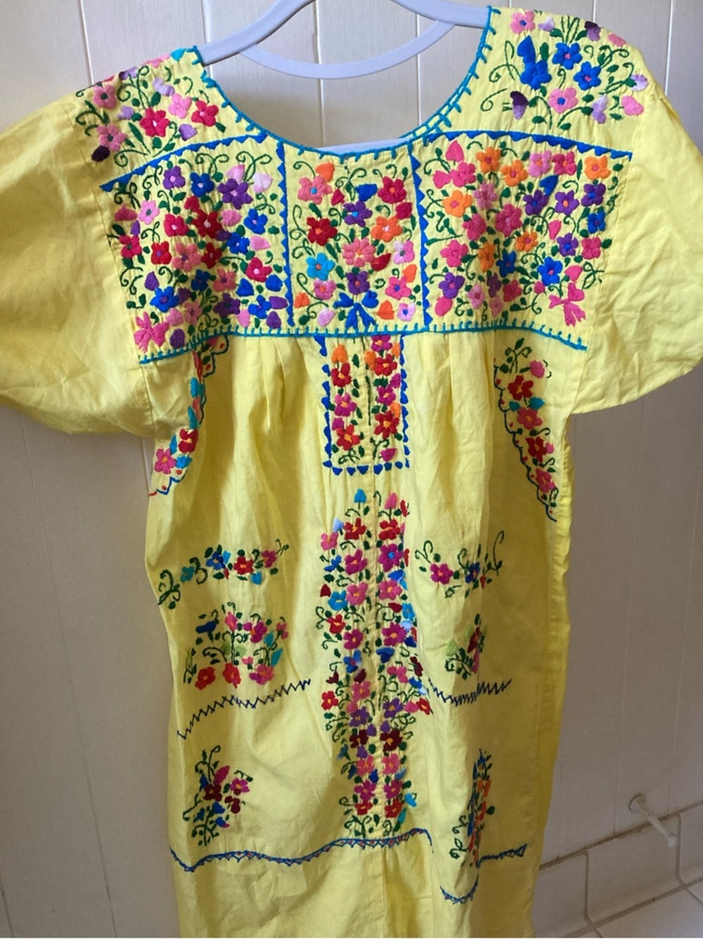 Embroidered Mexican Dress, M
